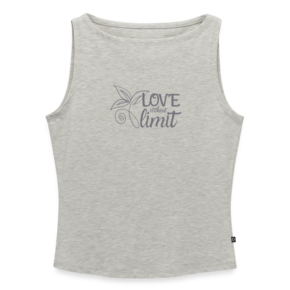 Frauen Tank Top mit U-Boot-Ausschnitt - Grau meliert