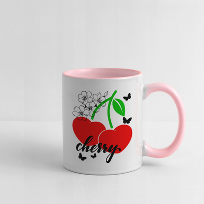 Tasse zweifarbig - Weiß/Pink