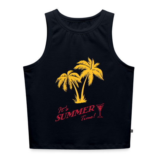 Frauen Cropped Tank Top - Navy