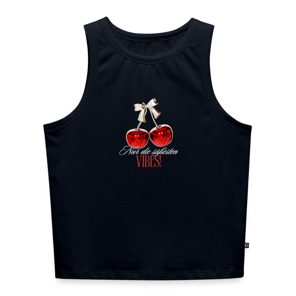 Cropped Frauen Organic Tank Top - Navy