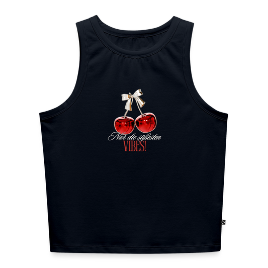 Cropped Frauen Organic Tank Top - Navy