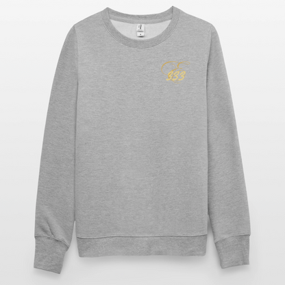 Unisex Pullover - Weißgrau meliert