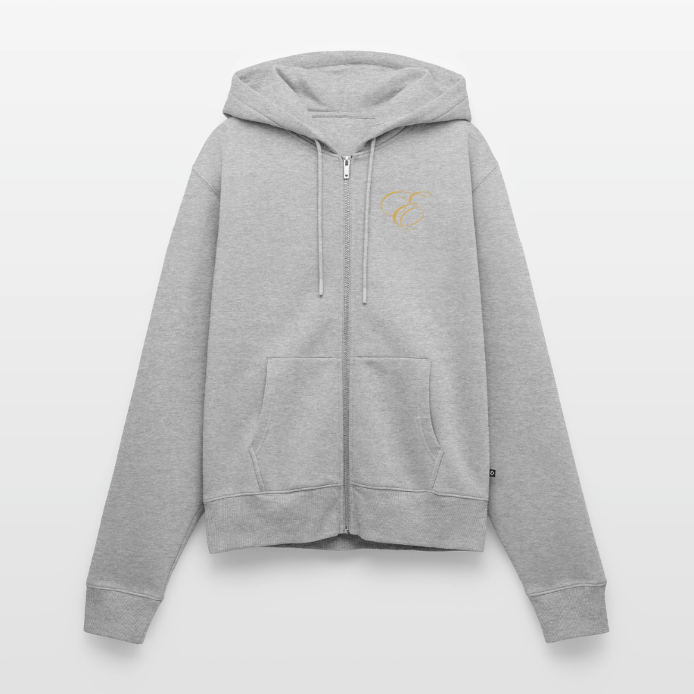 Frauen Premium Kapuzenjacke - Grau meliert