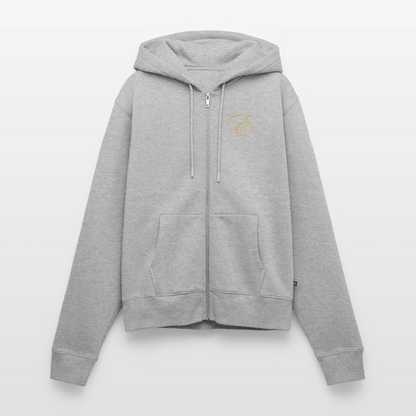 Frauen Premium Kapuzenjacke - Grau meliert
