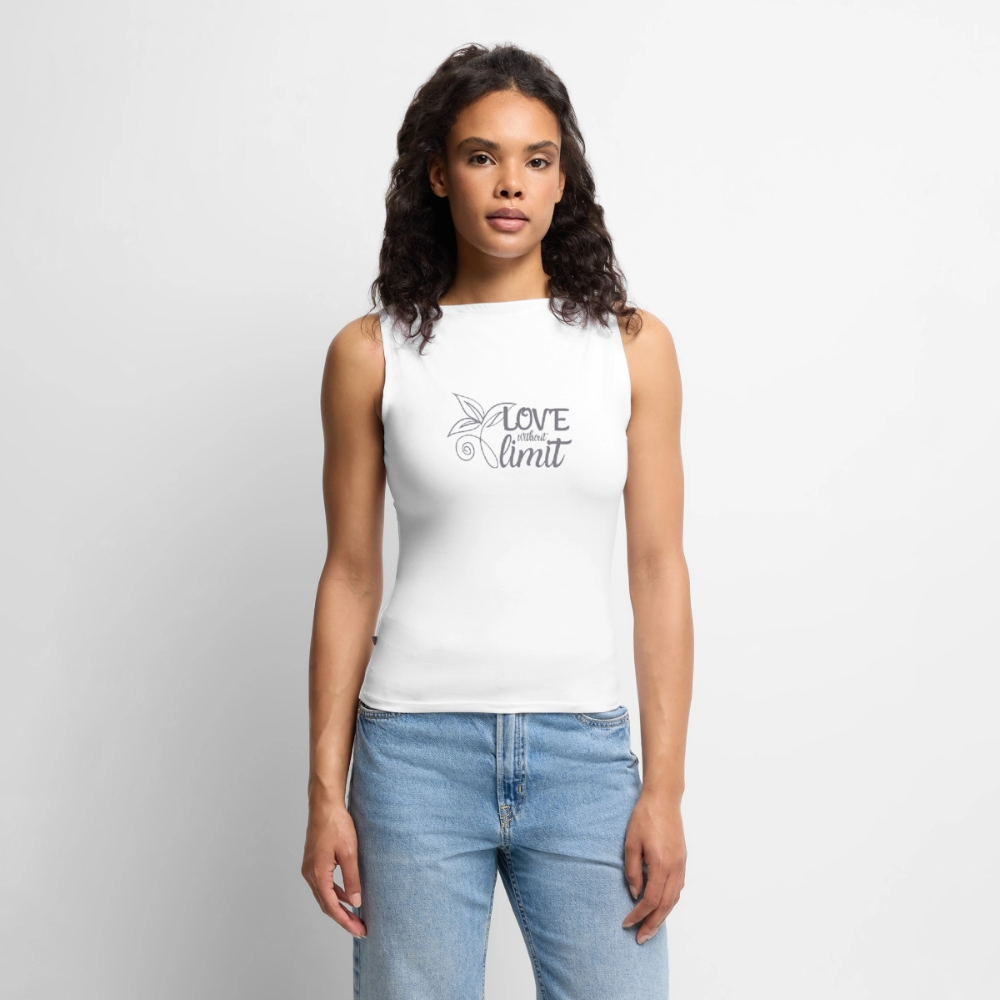 Frauen Tank Top mit U-Boot-Ausschnitt - Weiß