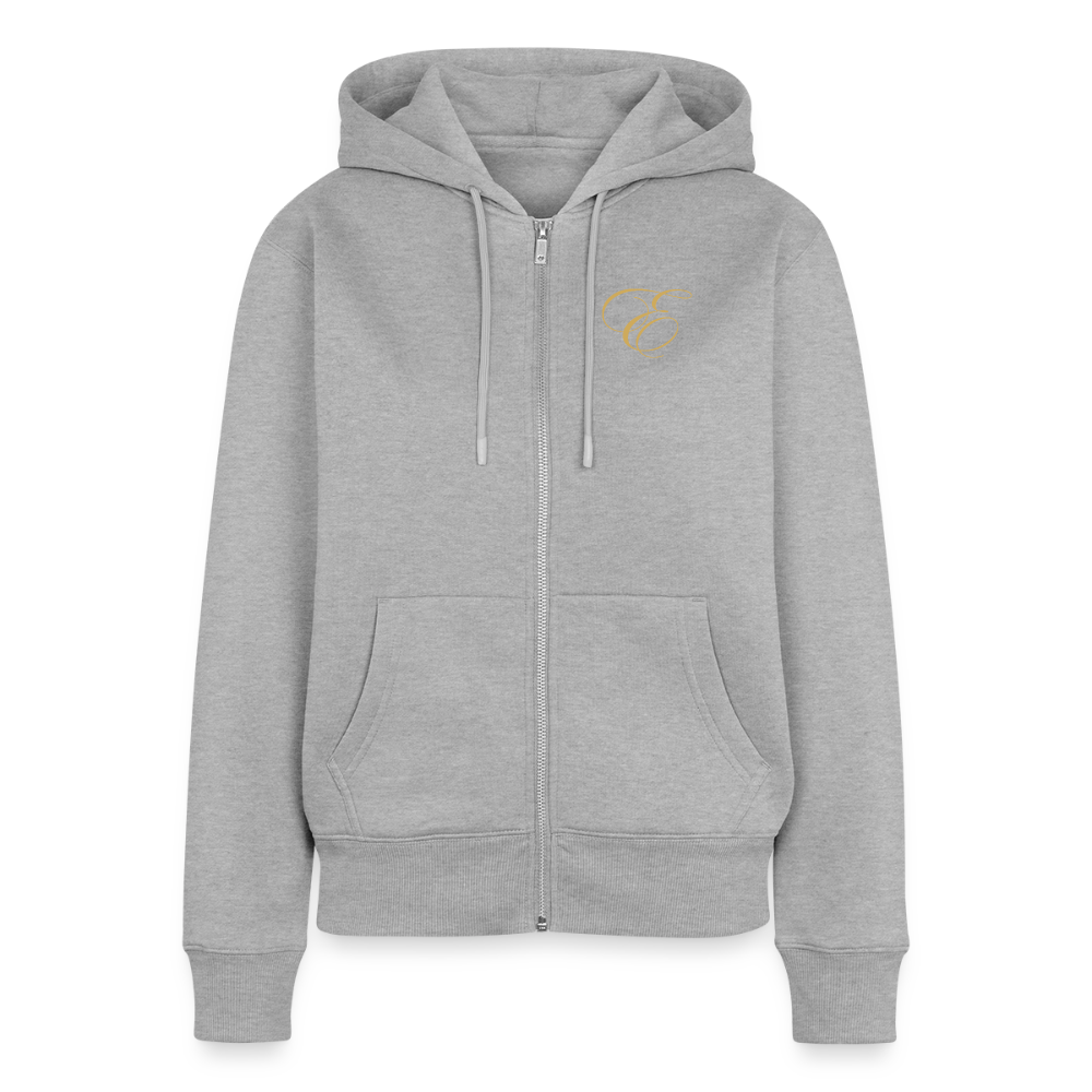 Frauen Premium Kapuzenjacke - Grau meliert