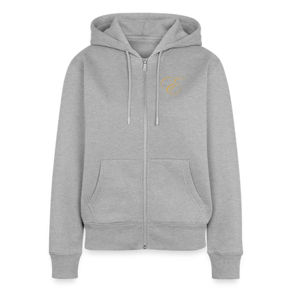 Frauen Premium Kapuzenjacke - Grau meliert