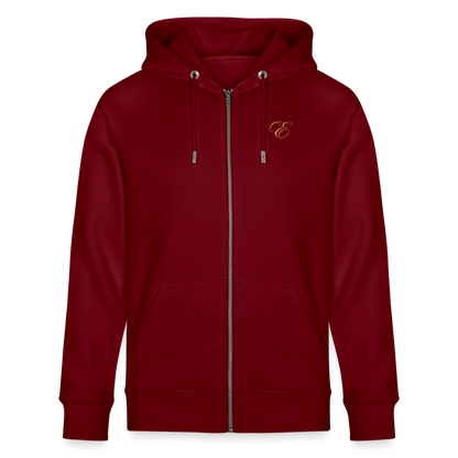 Unisex Bio-Kapuzenjacke CULTIVATOR - Burgunderrot