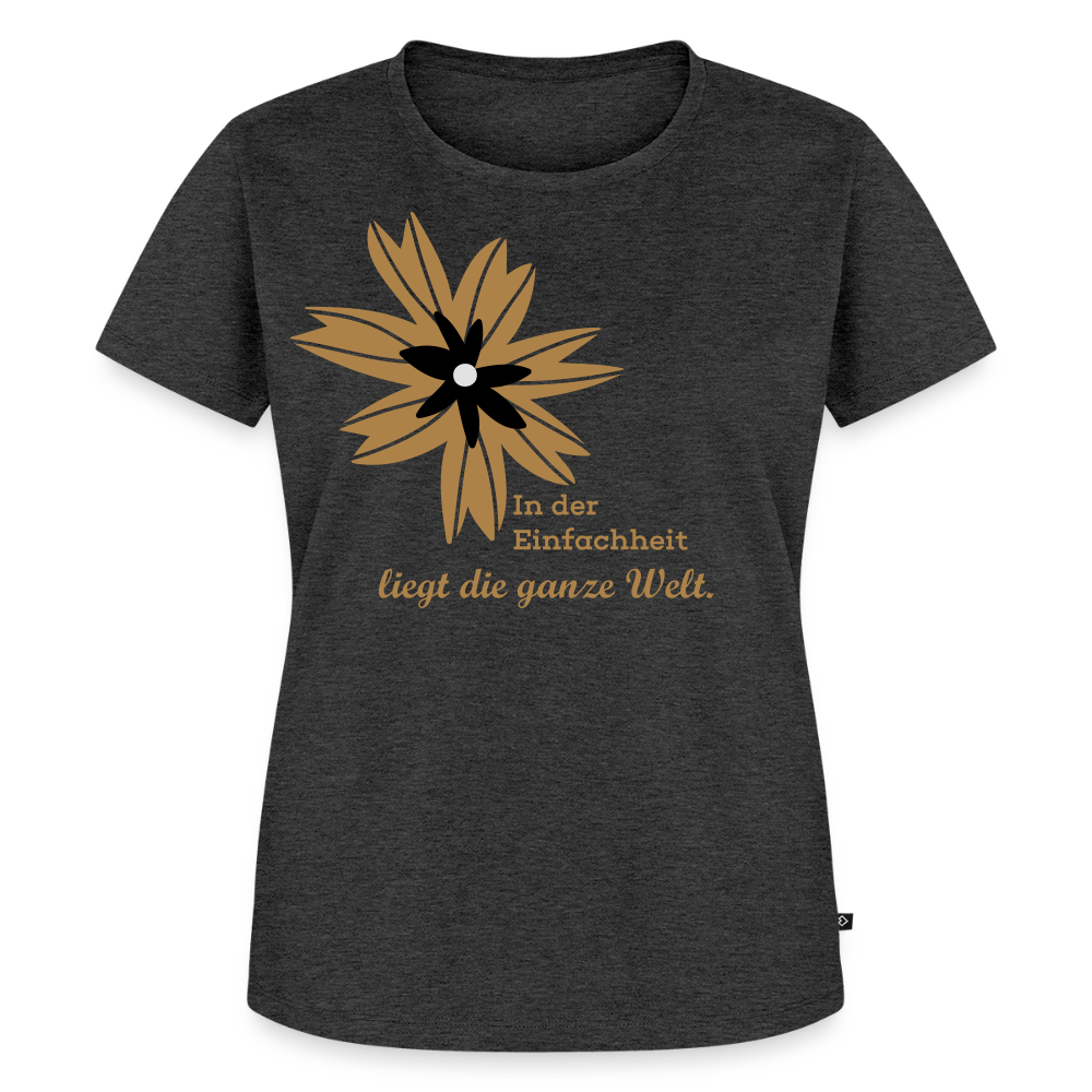 Frauen Premium T-Shirt - Anthrazit meliert