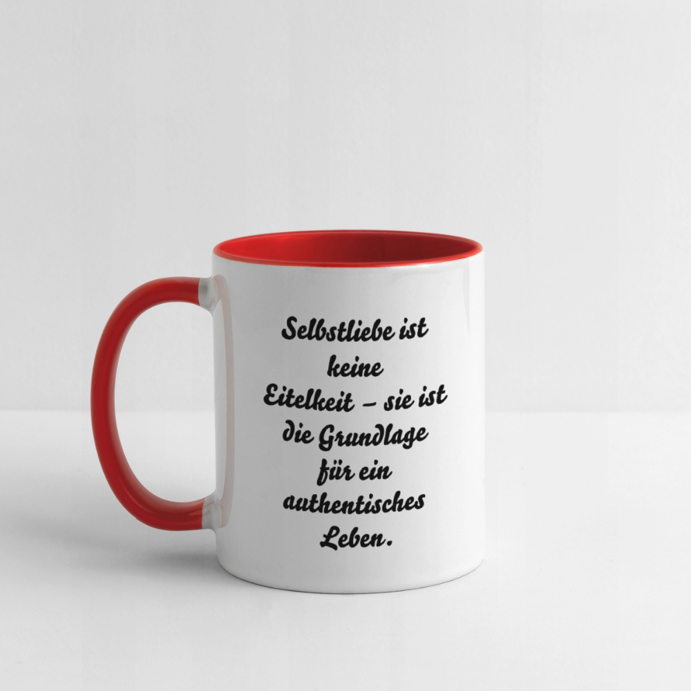 Tasse zweifarbig - Weiß/Rot
