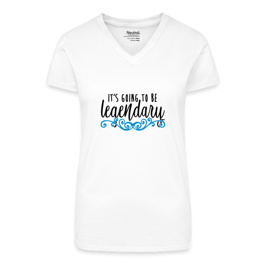 Bio Frauen T-Shirt mit V-Ausschnitt - Weiß