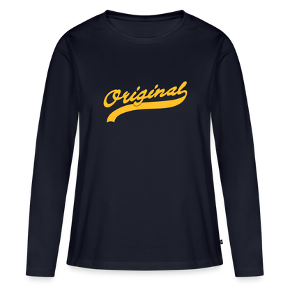 Frauen Premium Langarmshirt - Navy