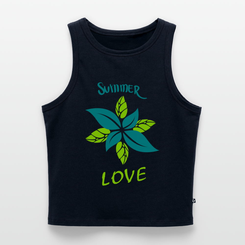 Frauen Cropped Tank Top - Navy