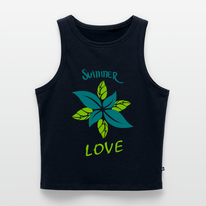 Frauen Cropped Tank Top - Navy