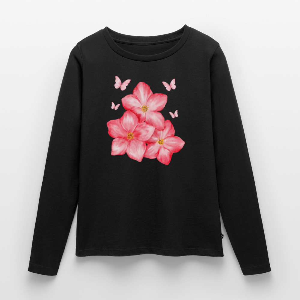 Frauen Premium Langarmshirt - Schwarz