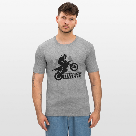 Männer Slim Fit T-Shirt - Grau meliert