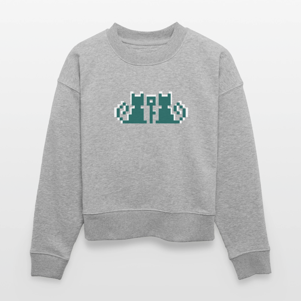 Frauen Bio-Sweatshirt CROPSTER - Grau meliert