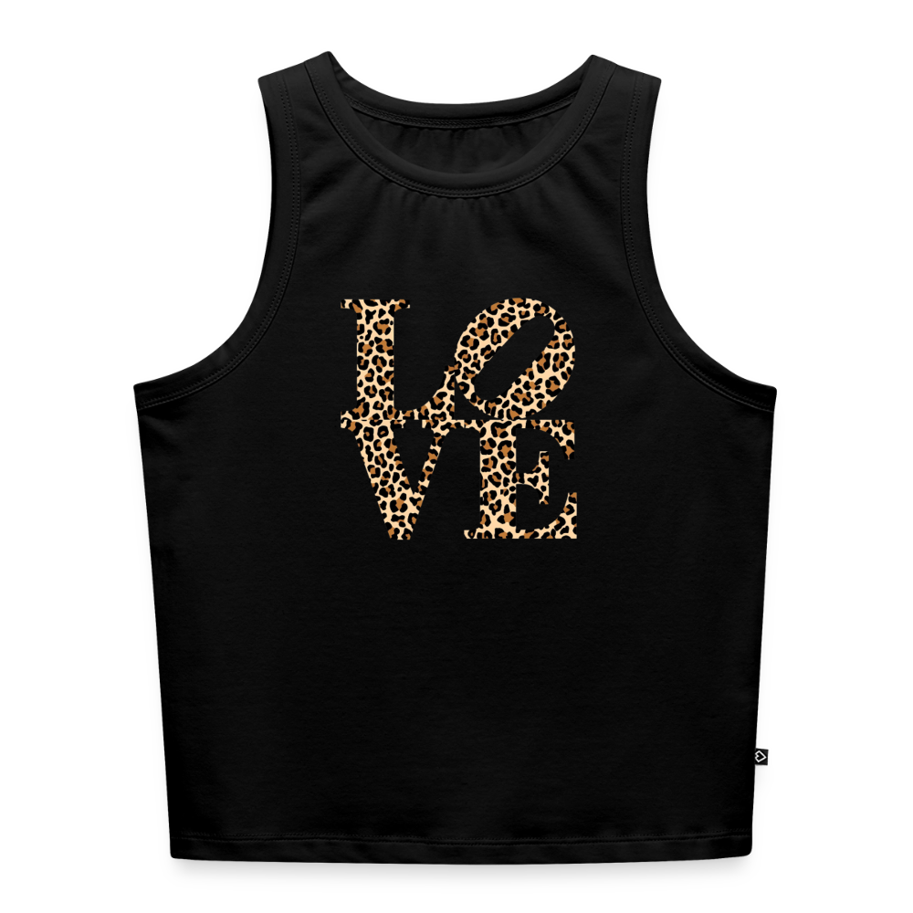 Cropped Frauen Organic Tank Top - Schwarz