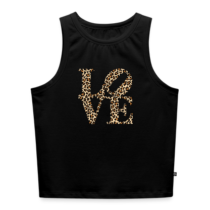 Cropped Frauen Organic Tank Top - Schwarz