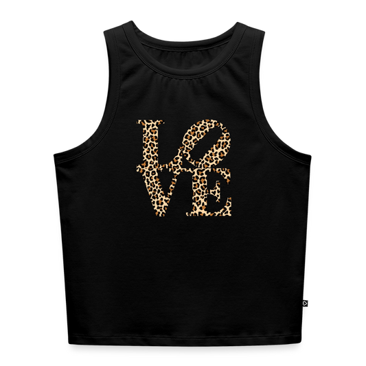 Cropped Frauen Organic Tank Top - Schwarz
