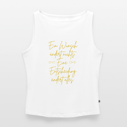 Frauen Organic Tank Top mit U-Boot-Ausschnitt - Weiß