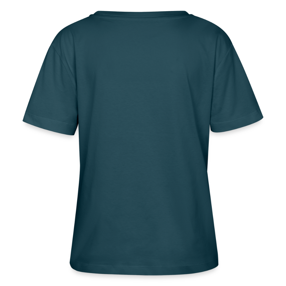 Relaxed Rundhals Frauen Bio-T-Shirt - Dunkles Petrol