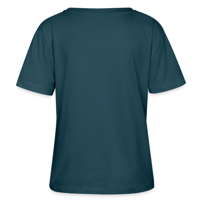Relaxed Rundhals Frauen Bio-T-Shirt - Dunkles Petrol