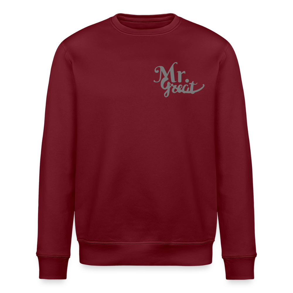 Unisex Bio-Sweatshirt ROLLER - Burgunderrot