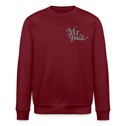Unisex Bio-Sweatshirt ROLLER - Burgunderrot