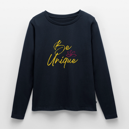 Frauen Premium Langarmshirt - Navy