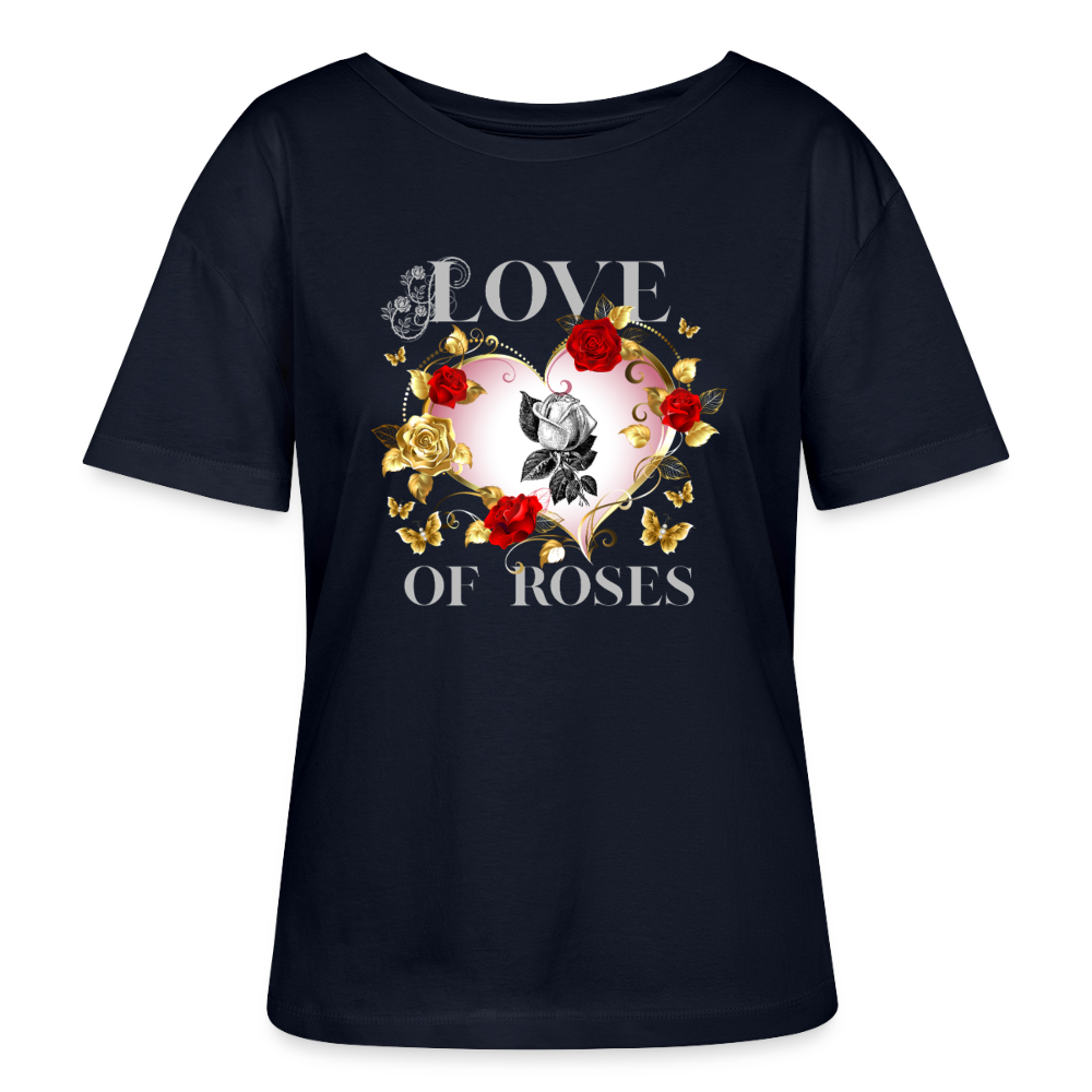 Relaxed Rundhals Frauen Bio-T-Shirt - Navy