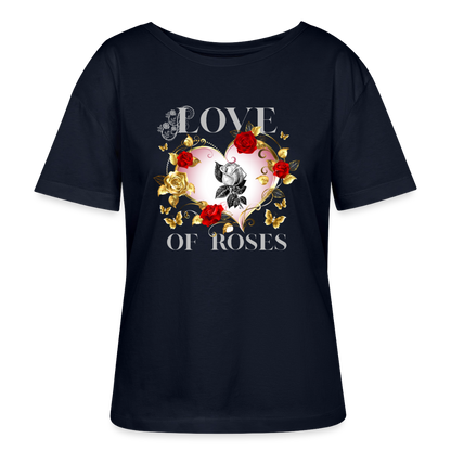 Relaxed Rundhals Frauen Bio-T-Shirt - Navy