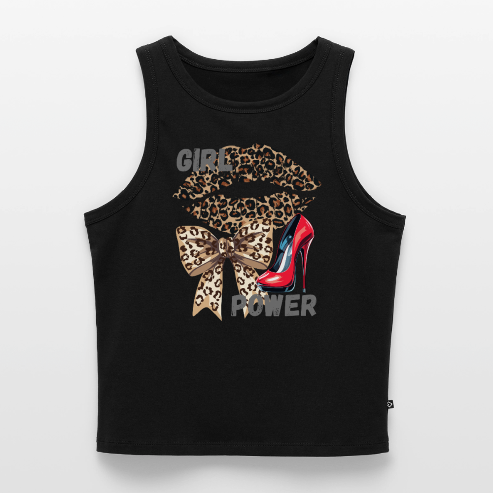 Cropped Frauen Organic Tank Top - Schwarz
