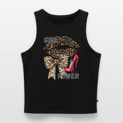 Cropped Frauen Organic Tank Top - Schwarz