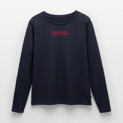 Frauen Premium Langarmshirt - Navy
