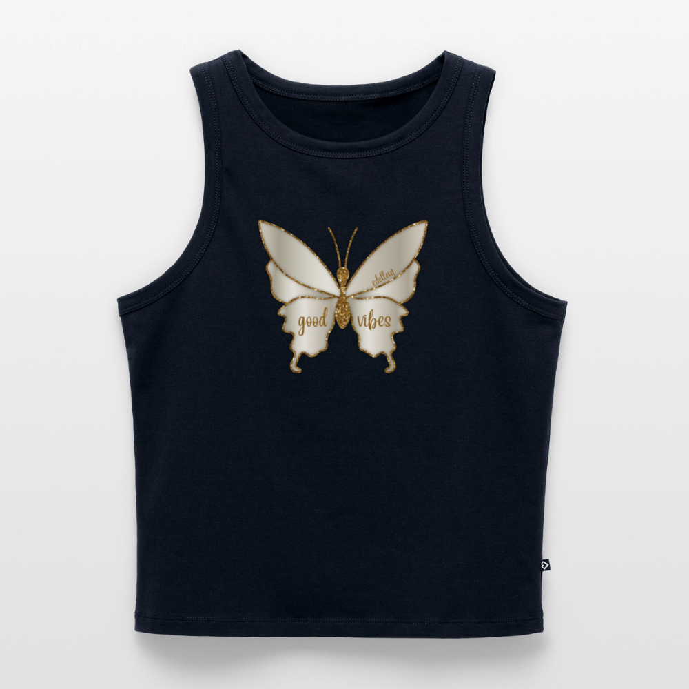 Frauen Cropped Tank Top - Navy
