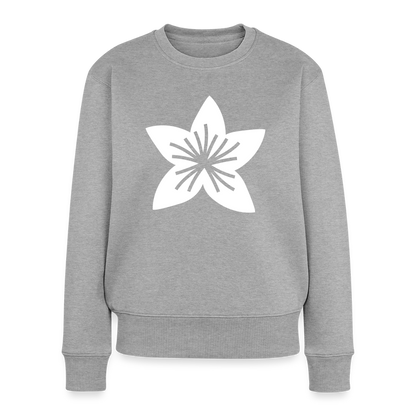 Frauen Premium Pullover - Grau meliert