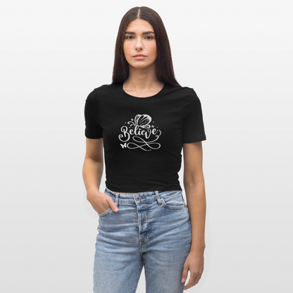 Cropped T-Shirt - Schwarz