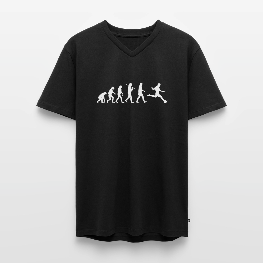 Männer Bio-T-Shirt mit V-Ausschnitt - Schwarz