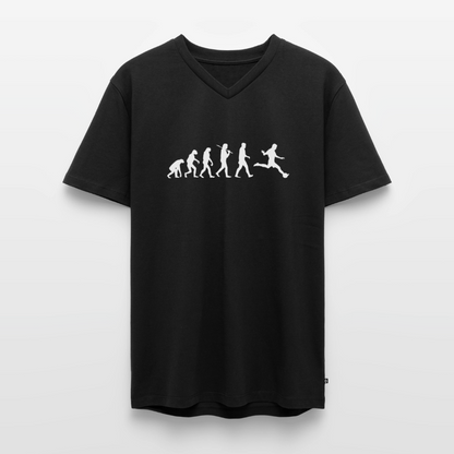 Männer Bio-T-Shirt mit V-Ausschnitt - Schwarz