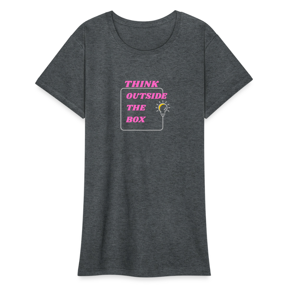 Frauen Heavy T-Shirt - Dunkelgrau meliert
