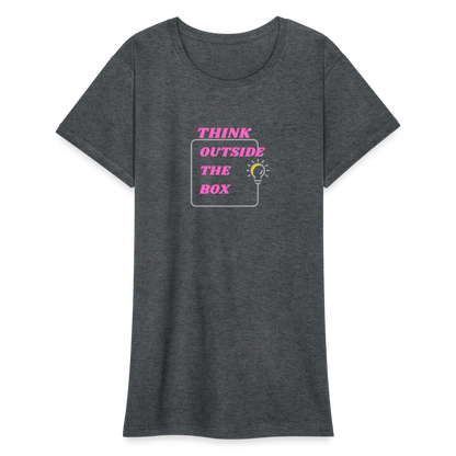 Frauen Heavy T-Shirt - Dunkelgrau meliert