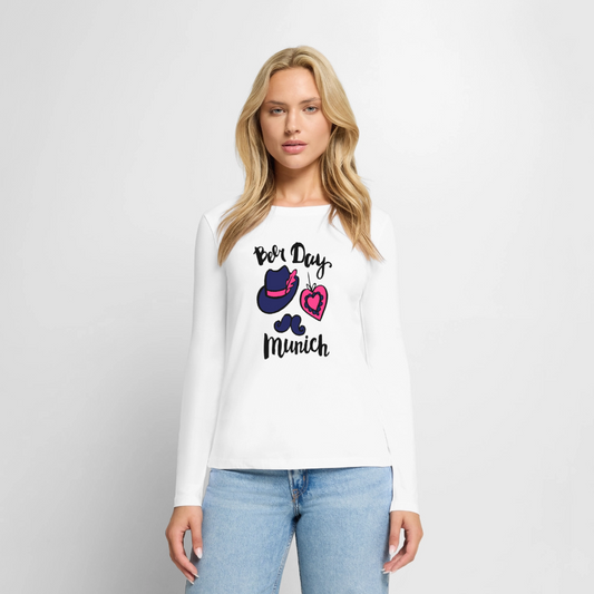 Frauen Premium Langarmshirt - Weiß