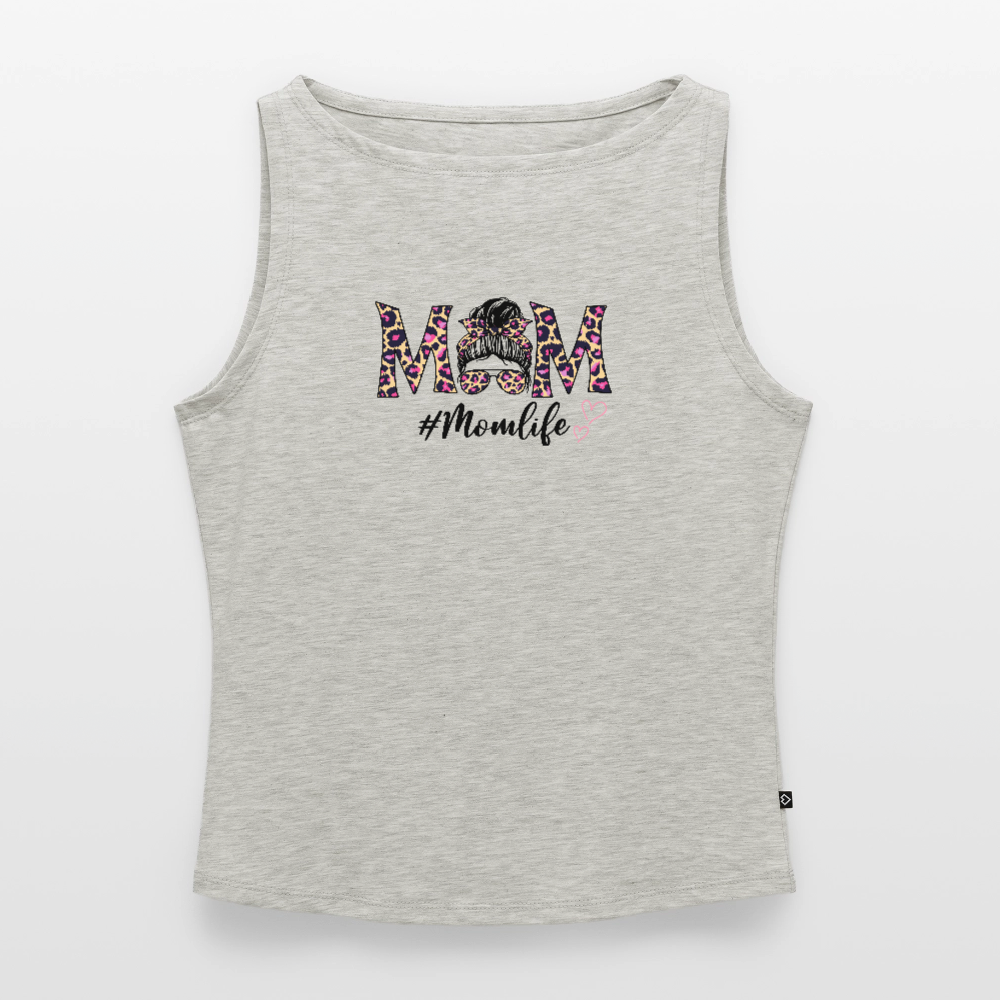 Frauen Tank Top mit U-Boot-Ausschnitt - Grau meliert