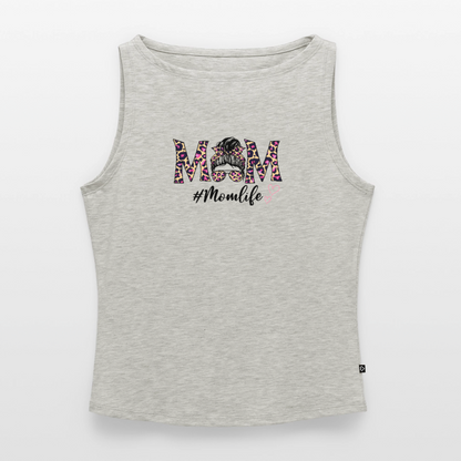 Frauen Tank Top mit U-Boot-Ausschnitt - Grau meliert