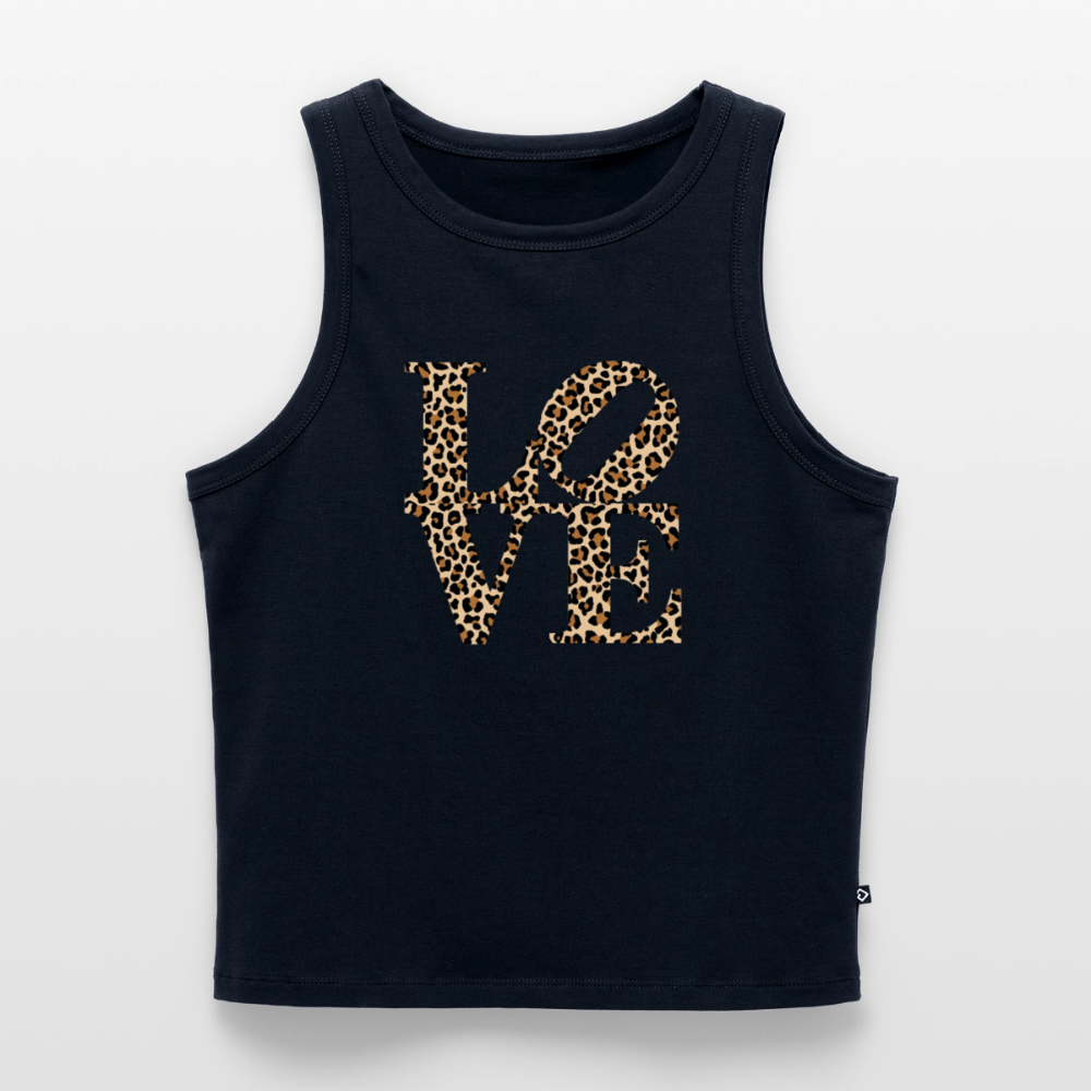 Cropped Frauen Organic Tank Top - Navy