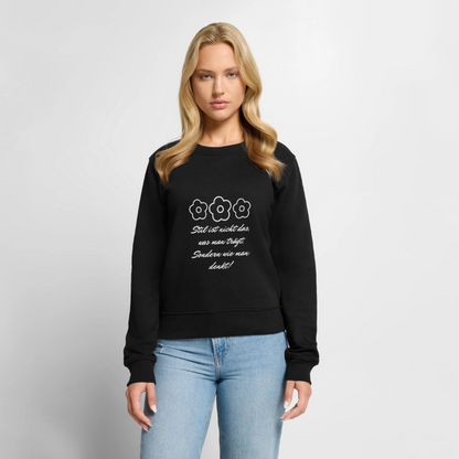 Frauen Premium Pullover - Schwarz