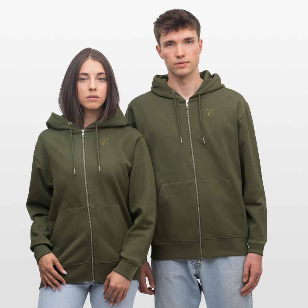 Unisex Bio-Kapuzenjacke CULTIVATOR - Khaki