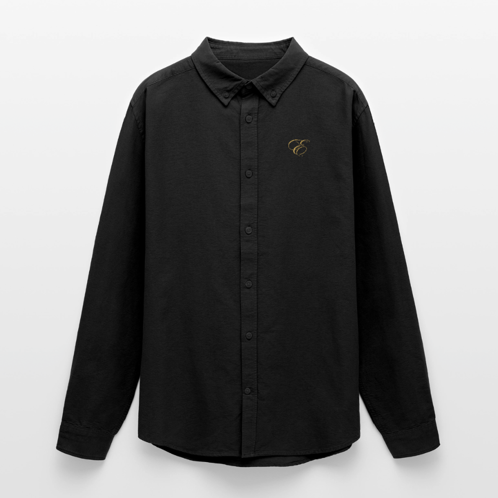 Männer Oxford Hemd - Schwarz
