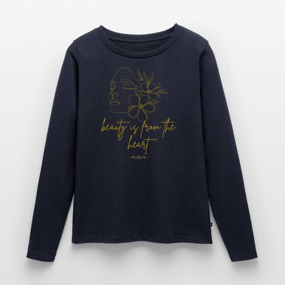 Frauen Premium Langarmshirt - Navy